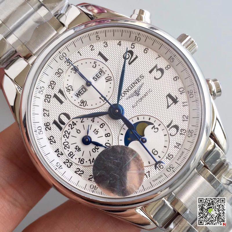 AAA JF Factory Replica Longines Master Collection Moonphase Chronograph L2.673.4.78.6 Mens Watch