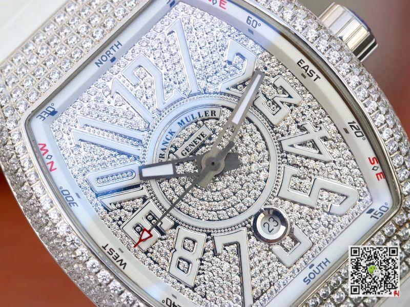 AAA Replica Franck Muller Vanguard V45 SC DT AC BR NR Diamond Dial Mens Watch