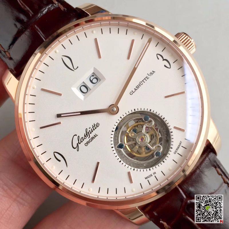 AAA Replica Glashutte Original Senator Tourbillon Rose Gold Mens Watch