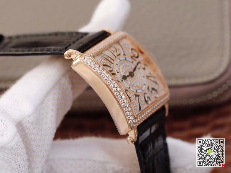 AAA GF Factory Replica Franck Muller Master Square 6002 M QZ REL R D 1R Rose Gold Ladies Watch