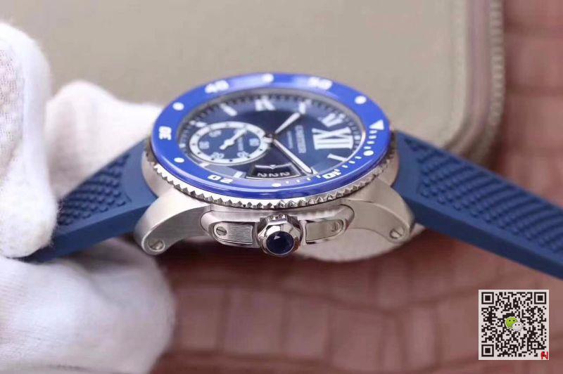 AAA JF Factory Replica Cartier Calibre De Cartier Diver WSCA0011 Blue Mens Watch