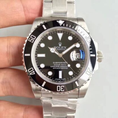 AAA Replica Rolex Submariner 114060 Noob Factory V9 Black Dial Mens Watch