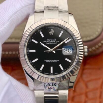 AAA Replica Rolex Datejust 126334 41mm AR Factory Black Dial Mens Watch