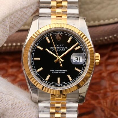 AAA Replica Rolex Datejust 126233 36mm AR Factory Black Dial Mens Watch