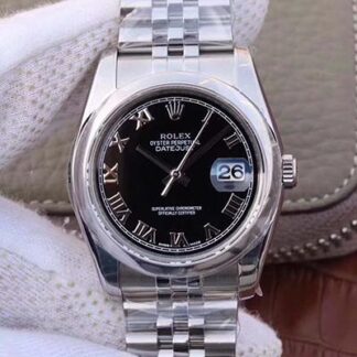 AAA Replica Rolex Datejust 116234 36mm AR Factory Black Dial Mens Watch