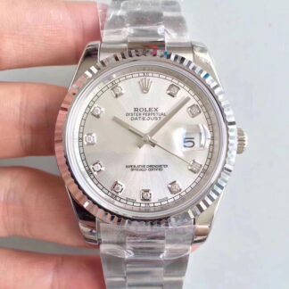 AAA Replica Rolex Datejust II 116334-0009 EW Factory Silver Dial Mens Watch