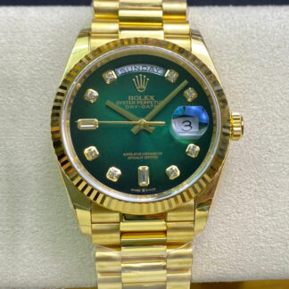 AAA Replica Rolex Day-Date M128238-0069 EW Factory Gradual Green Dial Mens Watch