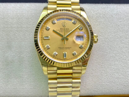 AAA Replica Rolex Day-Date M128238-0008 EW Factory Champagne Dial Mens Watch