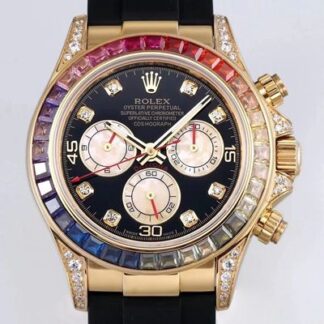 AAA Replica Rolex Daytona 116598RBOW BL Factory Yellow Gold Mens Watch