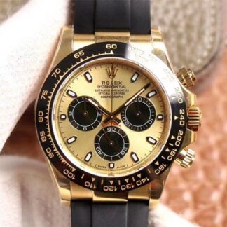 AAA Replica Rolex Daytona M116518LN-0048 Noob Factory Champagne Dial Mens Watch