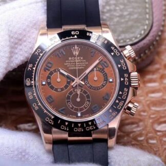 AAA Replica Rolex Daytona M116515LN-0015 Noob Factory Brown Dial Mens Watch