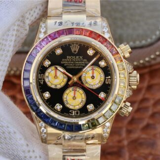 AAA Replica Rolex Daytona Rainbow Cosmograph 116598RBOW BL Factory Mens Watch