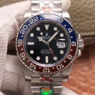 AAA Replica Rolex GMT Master II 126710BLRO-0001 Noob Factory Black Dial Mens Watch