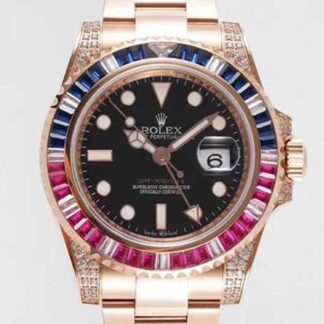 AAA Replica Rolex GMT Master II 116759 SAru ROF Factory Rose Gold Mens Watch | aaareplicawatches.is