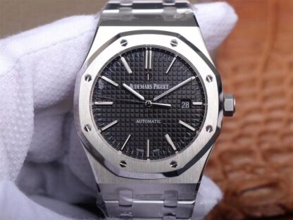 AAA Replica Audemars Piguet Royal Oak 15400ST.OO.1220ST.01 ZF Factory Black Dial Mens Watch