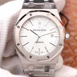 AAA Replica Audemars Piguet Royal Oak 15400ST.OO.1220ST.02 ZF Factory White Dial Mens Watch