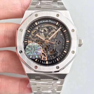 AAA Replica Audemars Piguet Royal Oak 15407ST.OO.1220ST.01 JF Factory Skeleton Dial Mens Watch