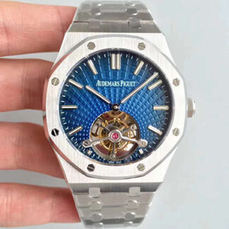 AAA Replica Audemars Piguet Royal Oak 26522 R8 Factory Tourbillon Extra Thin Blue Dial Mens Watch