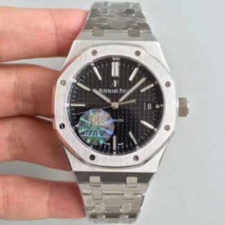 AAA Replica Audemars Piguet Royal Oak 15400ST.OO.1220ST.01 JF Factory V5 Black Dial Mens Watch