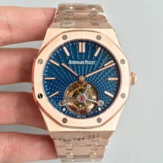 AAA Replica Audemars Piguet Royal Oak Tourbillon Extra Thin 26522 R8 Factory Blue Dial Mens Watch