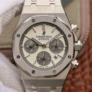 AAA Replica Audemars Piguet Royal Oak Chronograph 26331ST.OO.1220ST JH Factory White Dial Mens Watch