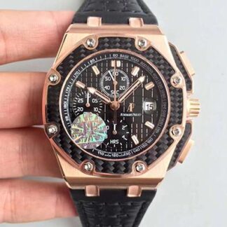 AAA Replica Audemars Piguet Royal Oak Offshore Juan Pablo Montoya 26030RO.00.D001IN.01 JF Factory V2 Black Dial Mens Watch