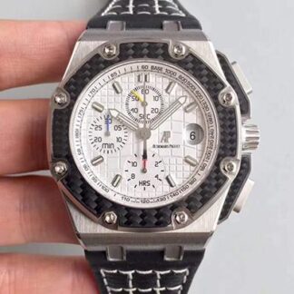 AAA Replica Audemars Piguet Royal Oak Offshore Juan Pablo Montoya 2603010.OO.D001IN.01 JF Factory V2 White Dial Mens Watch