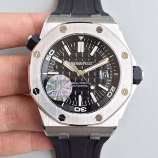 AAA Replica Audemars Piguet Royal Oak Offshore Diver 15710ST.OO.A002CA.01 JF Factory V9 Black Dial Mens Watch