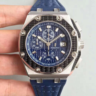 AAA Replica Audemars Piguet Royal Oak Offshore Juan Pablo Montoya 26030PO.OO.D001IN.01 JF Factory V2 Blue Dial Mens Watch