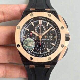 AAA Replica Audemars Piguet Royal Oak Offshore QE2 Cup 2016 26406FR.OO.A002CA.01 JF Factory V5 Black Dial Mens Watch