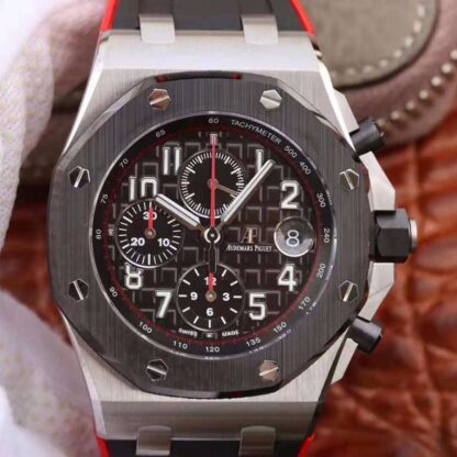 AAA Replica Audemars Piguet Royal Oak Offshore Chronograph Edition Dark Knight 26470 JF Factory V2 Black Dial Mens Watch