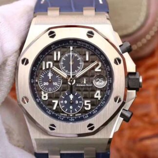 AAA Replica Audemars Piguet Royal Oak Offshore Chronograph 2018 SIHH 26470 JF Factory V2 Black Textured Dial Mens Watch