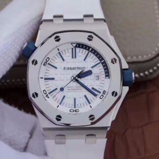 AAA Replica Audemars Piguet Royal Oak Offshore Diver 15710ST.OO.A010CA.01 JF Factory White Dial Mens Watch