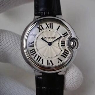 AAA Replica Ballon Bleu De Cartier WE902073 33MM V6 Factory Silver Dial Ladies Watch