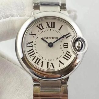 AAA Replica Ballon Bleu De Cartier 28MM W69010Z4 V6 Factory White Dial Ladies Watch