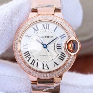 AAA Replica Ballon Bleu De Cartier 36MM WE902064 V9 Factory White Dial Ladies Watch