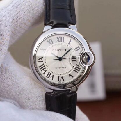 AAA Replica Ballon Bleu De Cartier 33mm W6920086 V6 Factory White Dial Ladies Watch