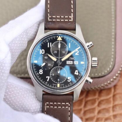 AAA Replica IWC Pilot’s Watch Chronograph Spitfire IW387903 ZF Factory Black Dial Mens Watch