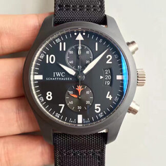 AAA Replica IWC Pilot Top Gun Chronograph IW389001 ZF Factory Anthracite Dial Mens Watch