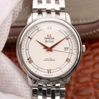 AAA Replica Omega De Ville Prestige 424.10.40.20.02.002 MKS Factory Silver Dial Mens Watch