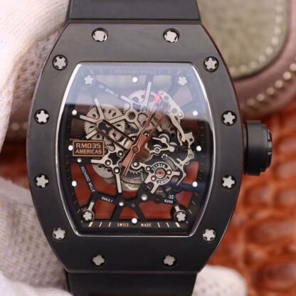 AAA Replica Richard Mille RM35-02 Americas KV Factory Skeleton Dial Mens Watch