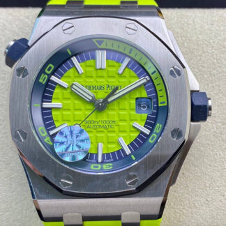 AAA Replica Audemars Piguet Royal Oak Offshore Diver 15710ST.OO.A038CA.01 JF Factory Green Dial Mens Watch