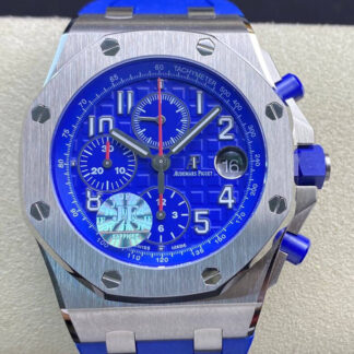 AAA Replica Audemars Piguet Royal Oak Offshore Chronograph 26470 JF Factory V2 Blue Dial Mens Watch