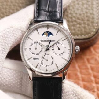 AAA Replica Jaeger-LeCoultre Master Ultra Thin Moon Perpetual Calendar 130842J V9 Factory White Dial Mens Watch