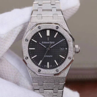 AAA Replica Audemars Piguet Royal Oak 15454BC.GG.1259BC.01 JH Factory Stainless Steel Black Dial Ladies Watch