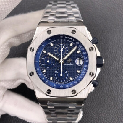 AAA Replica Audemars Piguet Royal Oak Offshore 26237ST JF Factory Stainless Steel Blue Dial Mens Watch