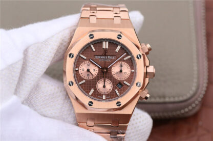 AAA Replica Audemars Piguet Royal Oak Chronograph 26331OR.OO.1220OR.02 OM Factory Reddish Brown Dial Mens Watch