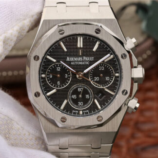 AAA Replica Audemars Piguet Royal Oak Chronograph 26320ST.OO.1220ST.01 OM Factory Stainless Steel Black Dial Mens Watch