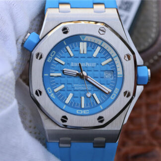 AAA Replica Audemars Piguet Royal Oak Offshore Diver 15710ST.OO.A032CA.01 JF Factory Blue Strap Mens Watch