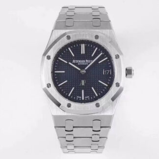 AAA Replica Audemars Piguet Royal Oak 15202ST.OO.1240ST.01 KZ Factory Stainless Steel Blue Dial Mens Watch